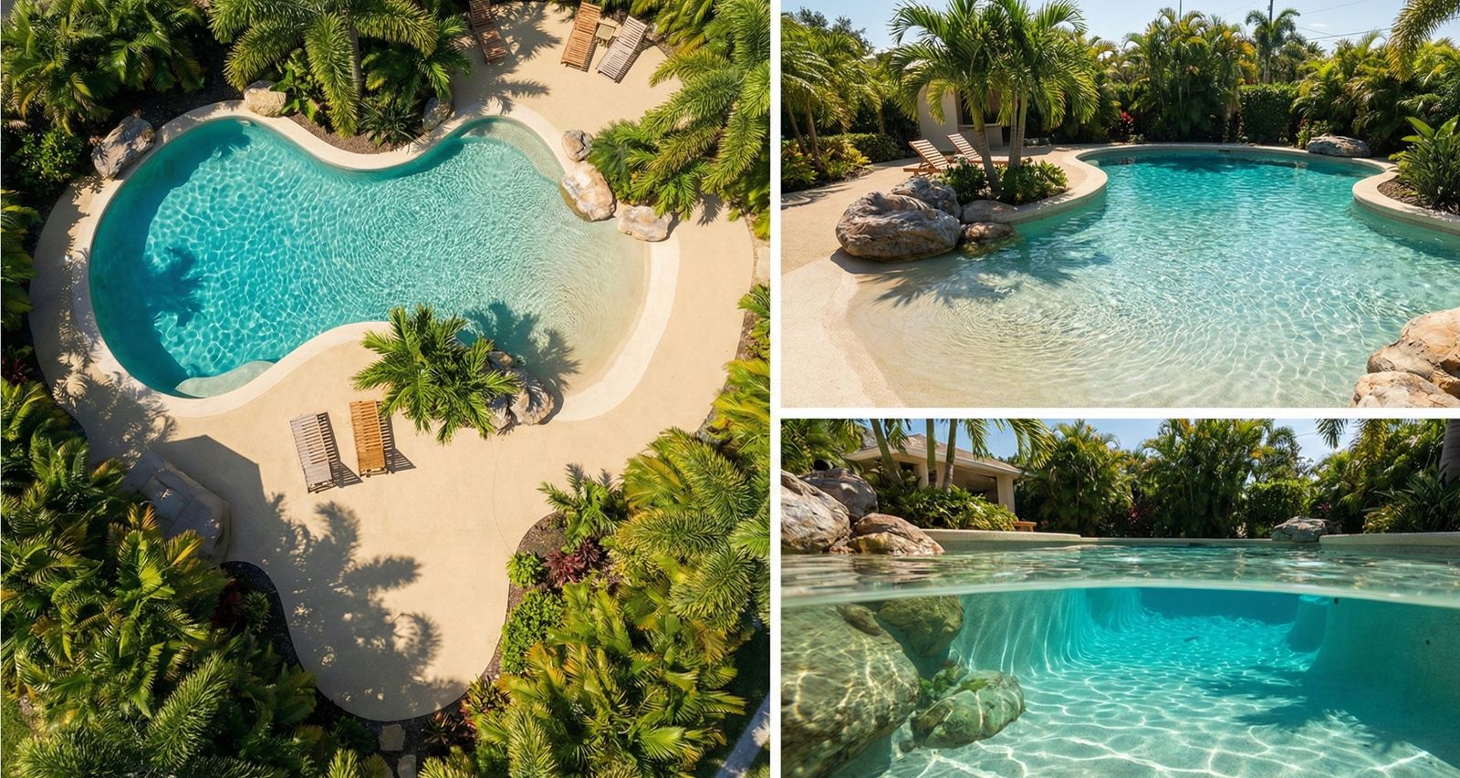 Piscina Natural com acabamento em areia compactada